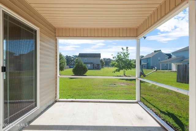 2202 Sweet Bay Dr Unit B, Greenville, NC 27834 - unfurnished sunroom featuring a residential view
