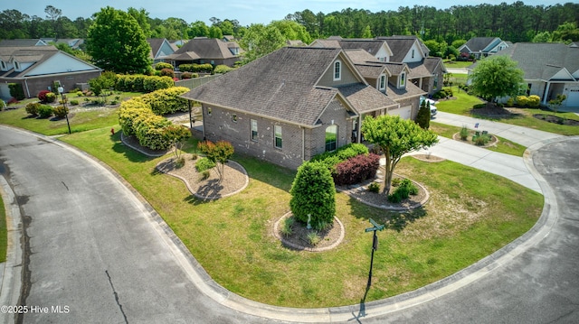 bird's eye view featuring a residential view