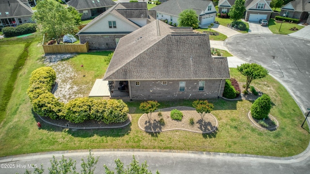 bird's eye view featuring a residential view