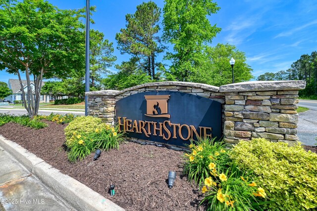view of community sign