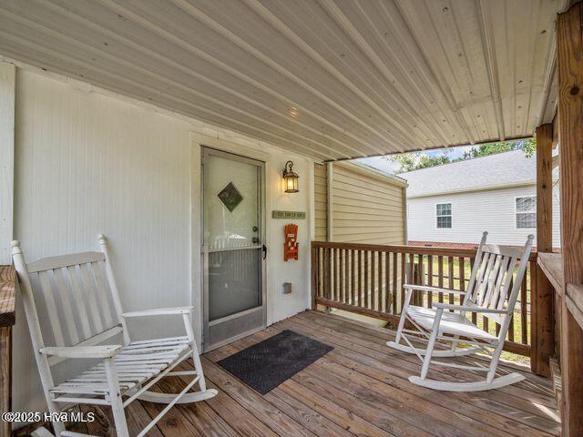336 Old Folkstone Rd, Holly Ridge, NC 28445 - view of wooden deck