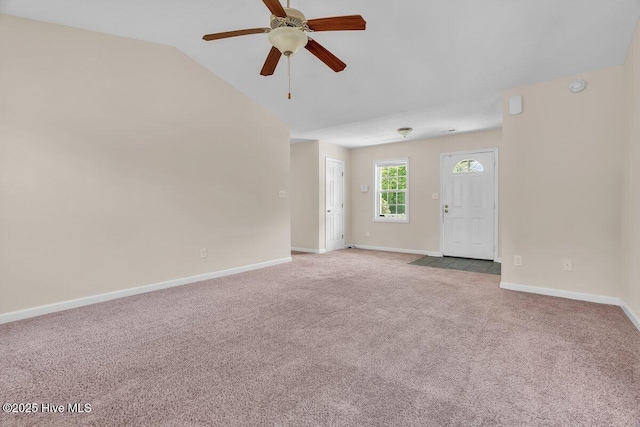 189 Queens Haven Rd, Hubert, NC 28539 - interior space with ceiling fan, carpet, and baseboards