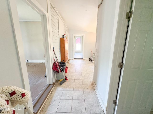 corridor with baseboards