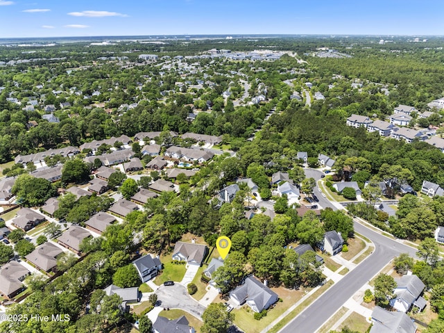 bird's eye view featuring a residential view