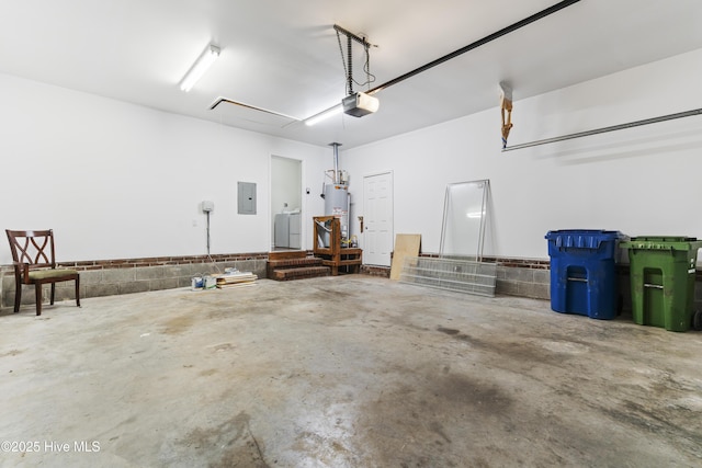 4109 Kettering Pl, Wilmington, NC 28412 - garage featuring a garage door opener, gas water heater, and electric panel