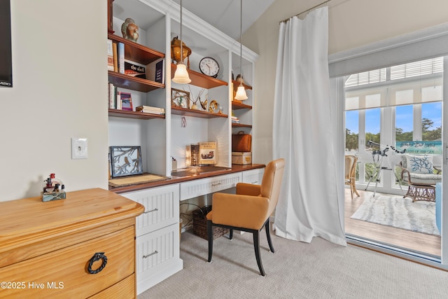 1710 Deerfield Ct SW Unit 4A, Ocean Isle Beach, NC 28469 - office featuring built in desk and light colored carpet