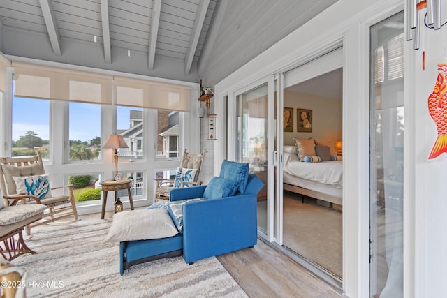 1710 Deerfield Ct SW Unit 4A, Ocean Isle Beach, NC 28469 - sunroom / solarium with wood finished floors and wood ceiling