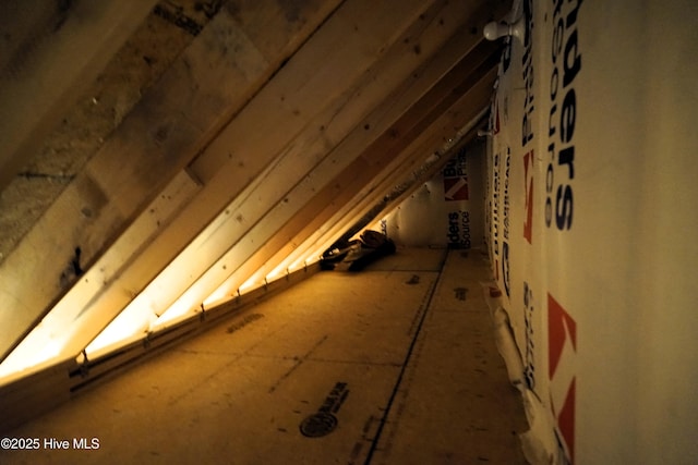 view of attic