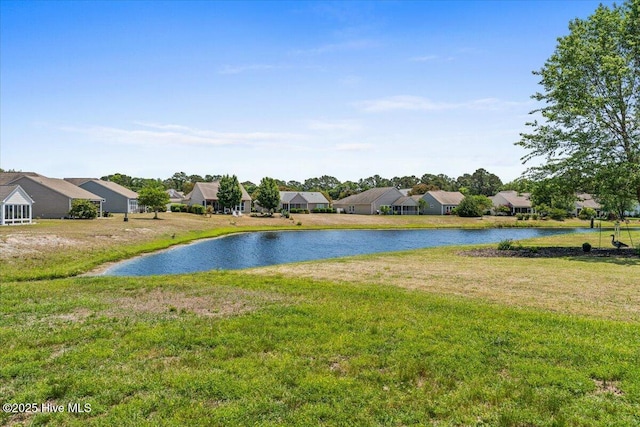property view of water with a residential view