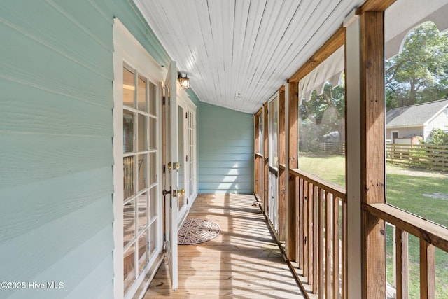 312 E W St, Southport, NC 28461 - unfurnished sunroom featuring french doors