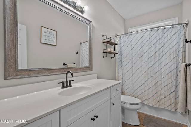 full bath with toilet and vanity