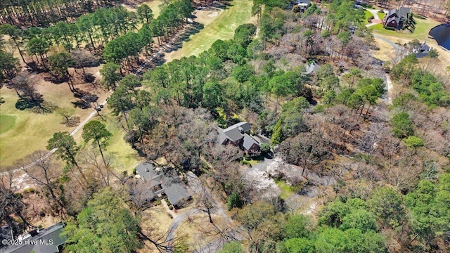 bird's eye view featuring golf course view