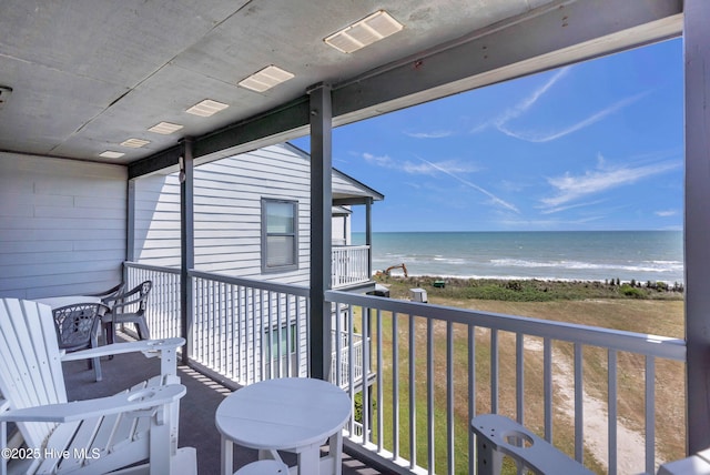 1896 New River Inlet Rd Unit 1402, North Topsail Beach, NC 28460 - balcony with view of water and beach