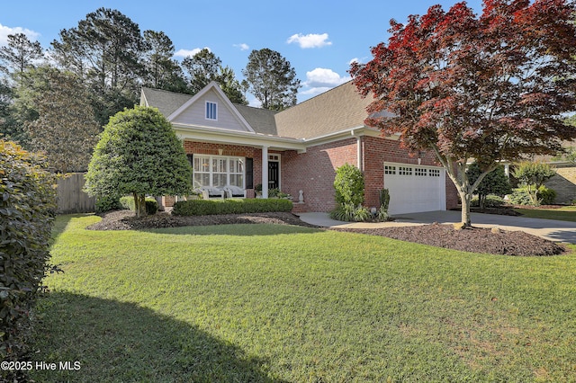 8130 Porters Crossing Way, Wilmington, NC 28411 - view of front of property with brick siding, concrete driveway, an attached garage, and roof with shingles