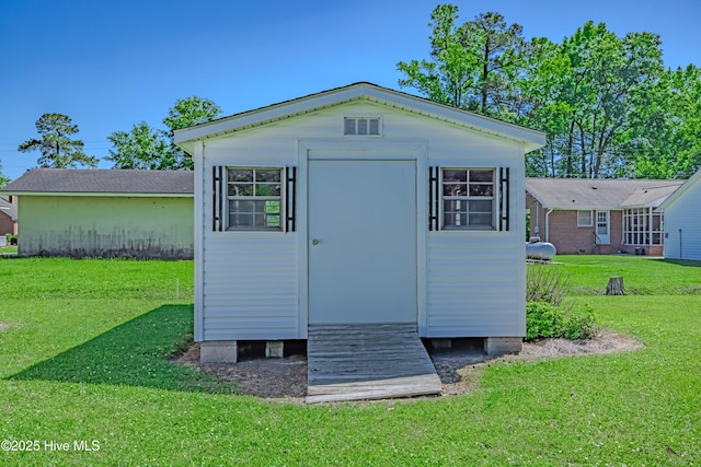 view of shed