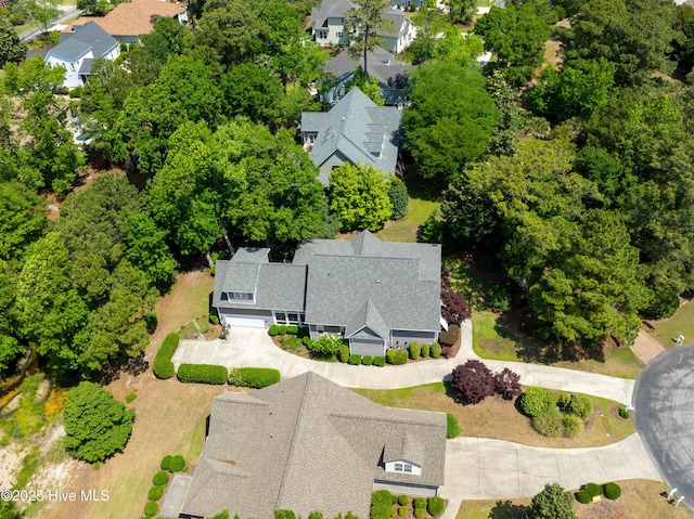 aerial view of residential area