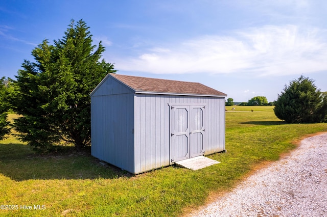 view of shed
