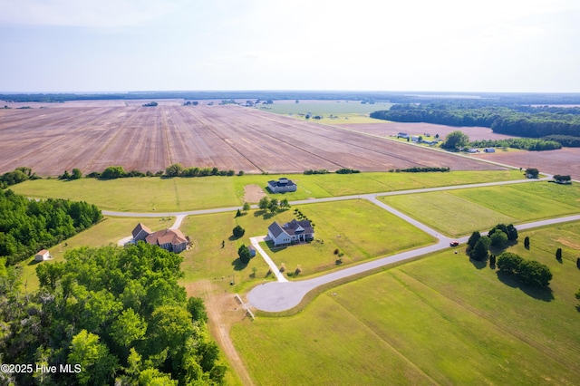 bird's eye view featuring a rural view