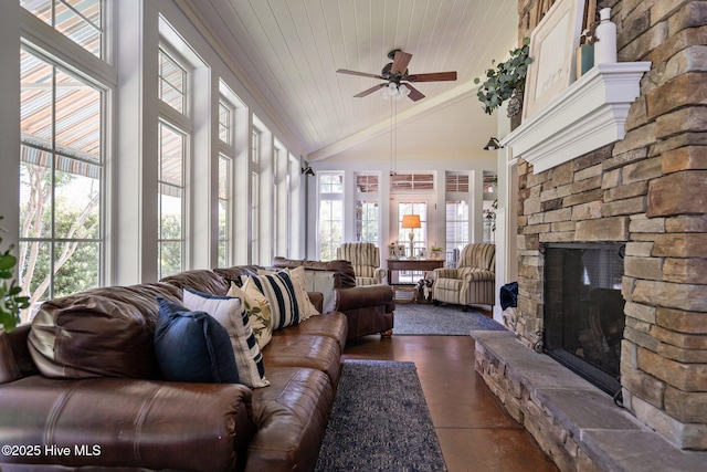 3681 Fairfield Way, Southport, NC 28461 - sunroom featuring lofted ceiling