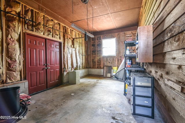 interior space with concrete floors