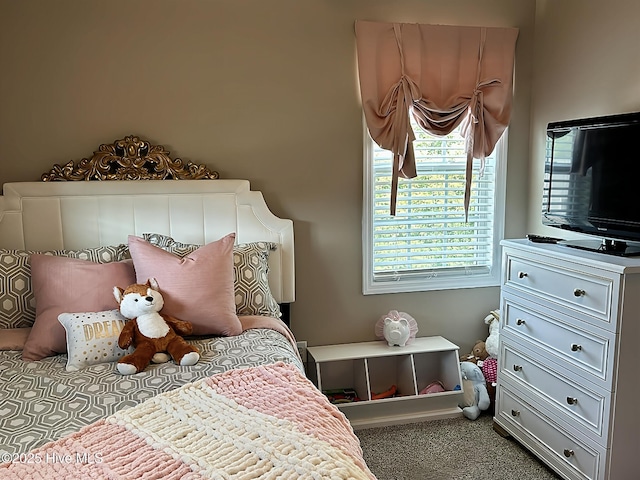 bedroom with carpet