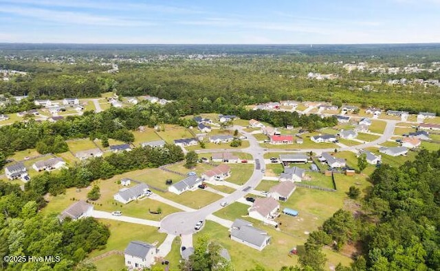 drone / aerial view with a residential view