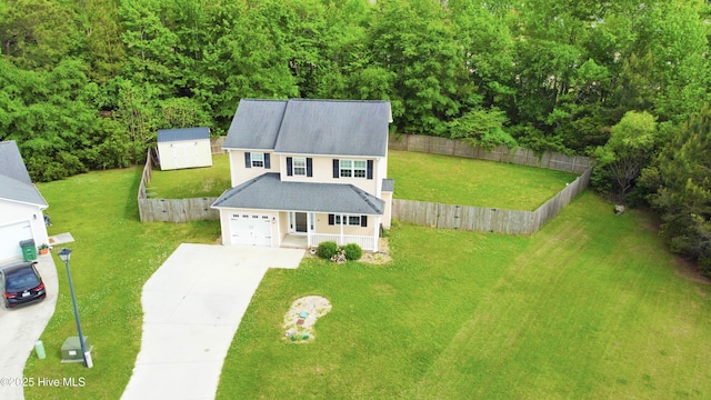 birds eye view of property