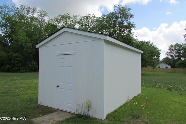 view of shed