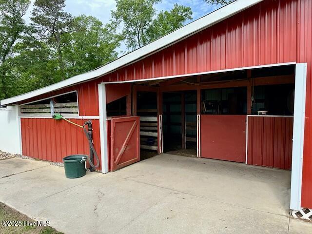 view of horse barn