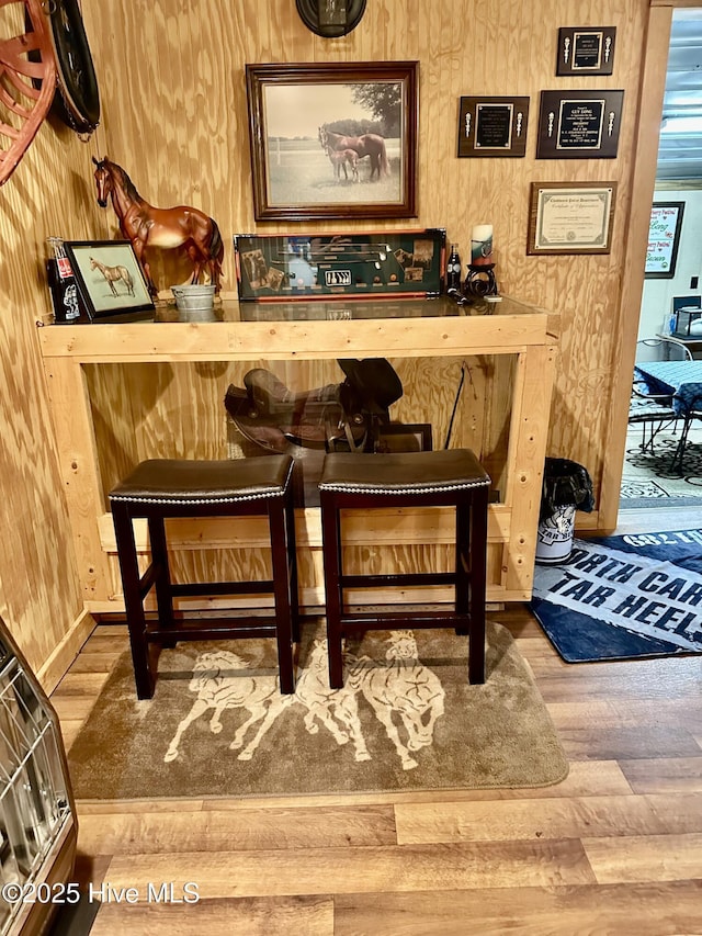 4998 Peacock Rd, Whiteville, NC 28472 - detailed view of wood finished floors and wood walls