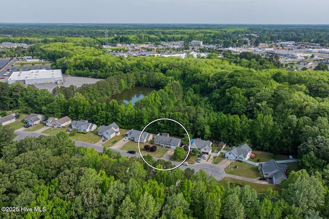 146 Ranch Dr, Elizabeth City, NC 27909 - drone / aerial view featuring a residential view, a view of trees, and a water view