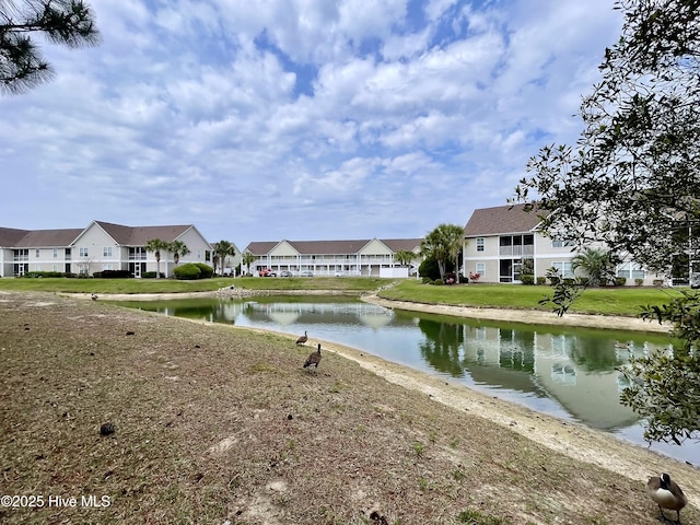 property view of water with a residential view