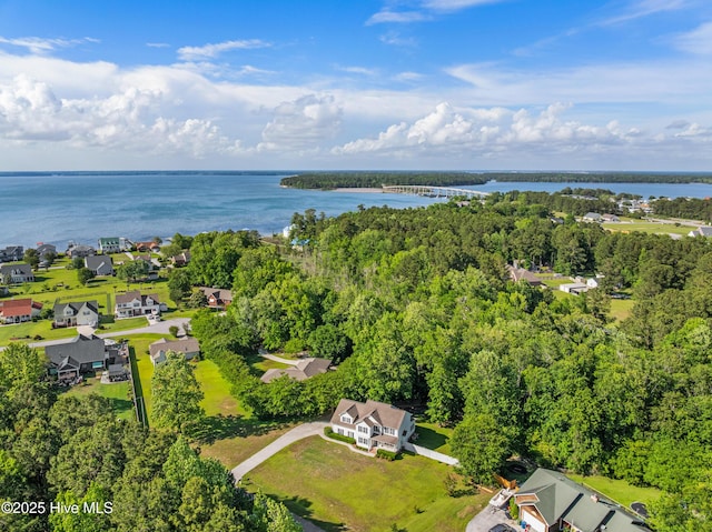 bird's eye view of a nearby body of water