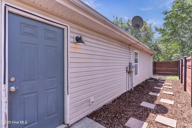 exterior space featuring fence