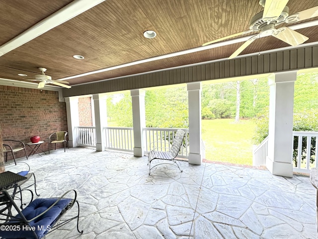 117 Quail Woods Dr, New Bern, NC 28560 - view of patio with ceiling fan
