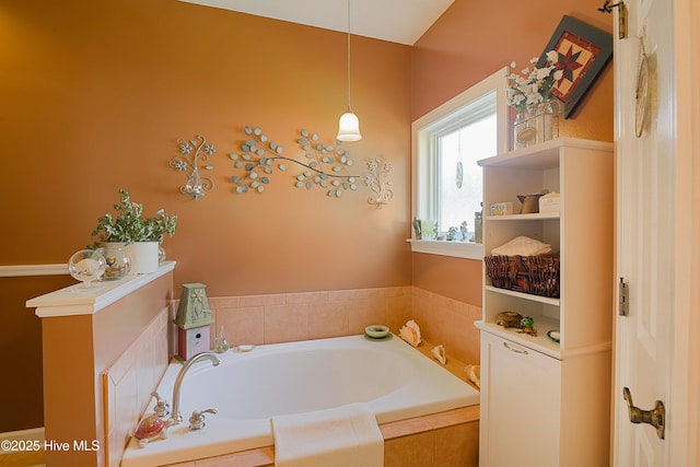 bathroom with a bath