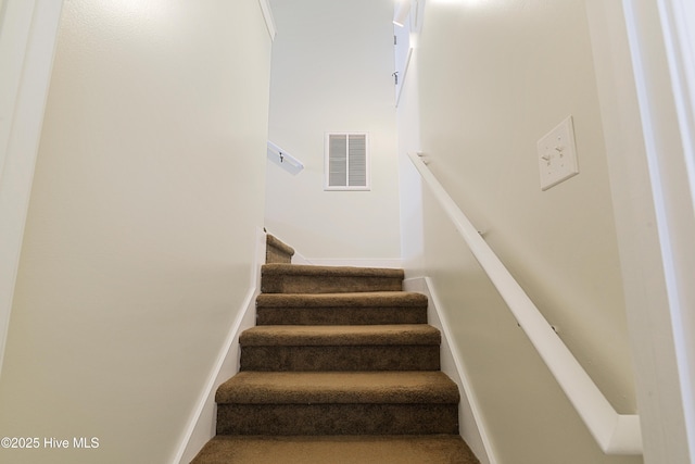 stairs featuring visible vents