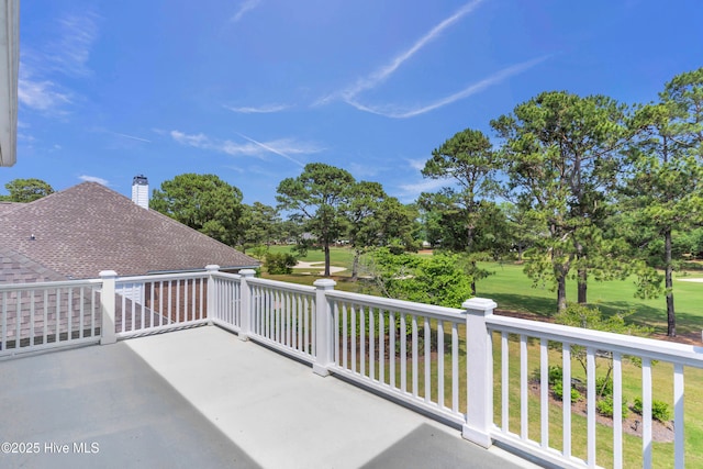 view of patio / terrace featuring view of golf course