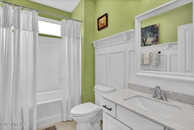 489 Broomsedge Ct SE, Bolivia, NC 28422 - bathroom with vanity, shower / bath combo with shower curtain, and toilet