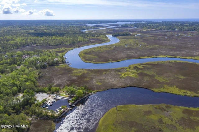 489 Broomsedge Ct SE, Bolivia, NC 28422 - aerial view of property and surrounding area with a nearby body of water and a heavily wooded area