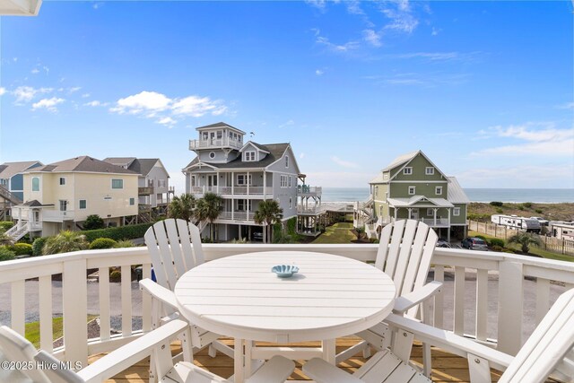 126 S Permuda Wynd Dr, North Topsail Beach, NC 28460 - wooden deck with a water view and a residential view