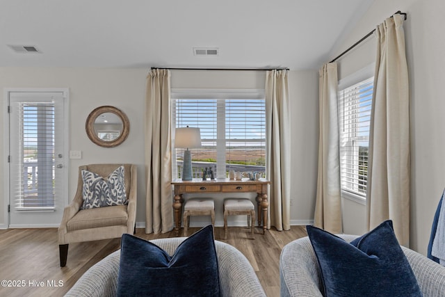 126 S Permuda Wynd Dr, North Topsail Beach, NC 28460 - sitting room featuring wood finished floors and baseboards