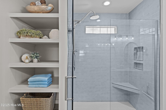 126 S Permuda Wynd Dr, North Topsail Beach, NC 28460 - bathroom with a shower stall and recessed lighting
