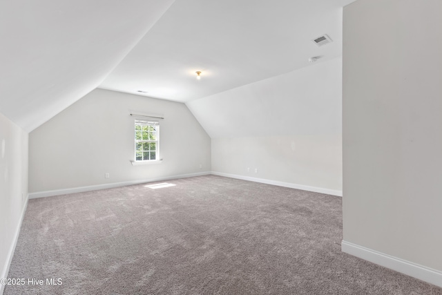 365 W Goldeneye Ln, Sneads Ferry, NC 28460 - additional living space with carpet floors, vaulted ceiling, and baseboards
