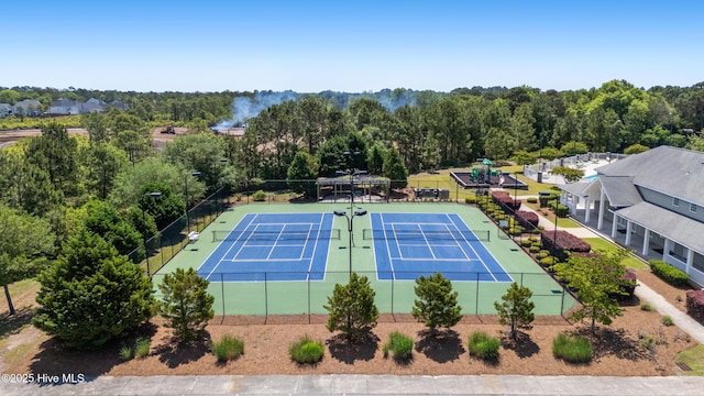 365 W Goldeneye Ln, Sneads Ferry, NC 28460 - view of tennis court featuring fence