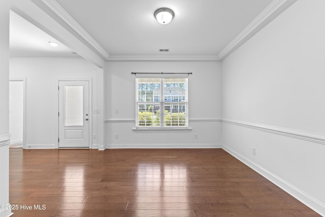 365 W Goldeneye Ln, Sneads Ferry, NC 28460 - unfurnished room featuring wood finished floors, crown molding, and baseboards