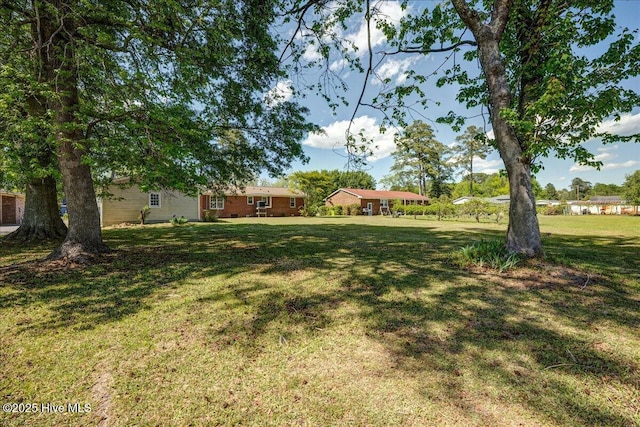 view of grassy yard