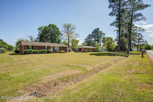 view of grassy yard
