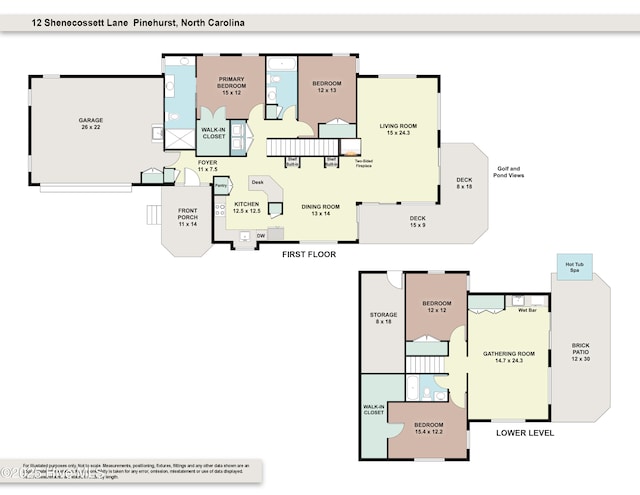 12 Shenecossett Ln, Pinehurst, NC 28374 - home floor plan