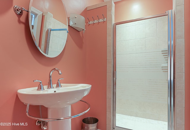 127 Sakonnet Trl, Pinehurst, NC 28374 - bathroom with a stall shower and a sink